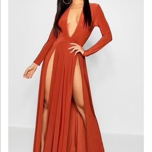 Maxi split leg dress from Boohoo